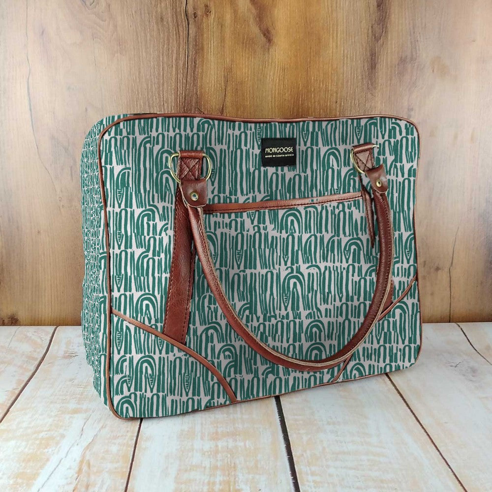 Mongoose Large Day Bag in Seeds Green-Natural