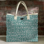 Mongoose Carry Beach Bag in Seeds Green-Natural