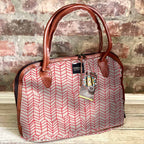 Mongoose Luca Bag in Fishbone Red-Natural