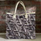 Mongoose Carry Beach Bag in Fynbos Cream-Charcoal