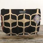 Mongoose Makeup Bag in Graphic Charcoal-Natural