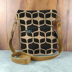 Mongoose Pouch Bag in Graphic Charcoal-Natural
