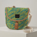 Mongoose Pom Pom Bag in Koru Teal-Mustard