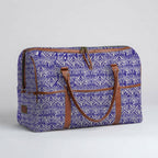 Mongoose Weekender Bag in Koru Indigo-Natural