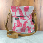 Mongoose Pouch Bag in Leopard Coral-Mint