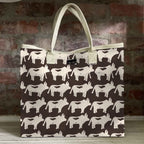 Mongoose Carry Beach Bag in Nguni Cream-Charcoal
