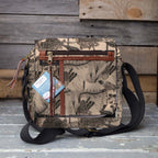 Mongoose Passport Cross Body Bag in Fynbos Charcoal-Natural