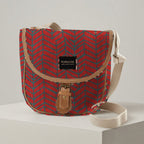 Mongoose Pom Pom Bag in Fishbone Blue-Brick