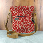 Mongoose Pouch Bag in Leopard Spots Red-Natural