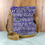 Mongoose Pouch Bag in Koru Indigo-Natural