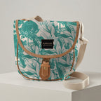 Mongoose Pom Pom Bag in Fynbos Teal-Natural