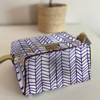 Mongoose Toiletry Bag in Fishbone Indigo-Natural