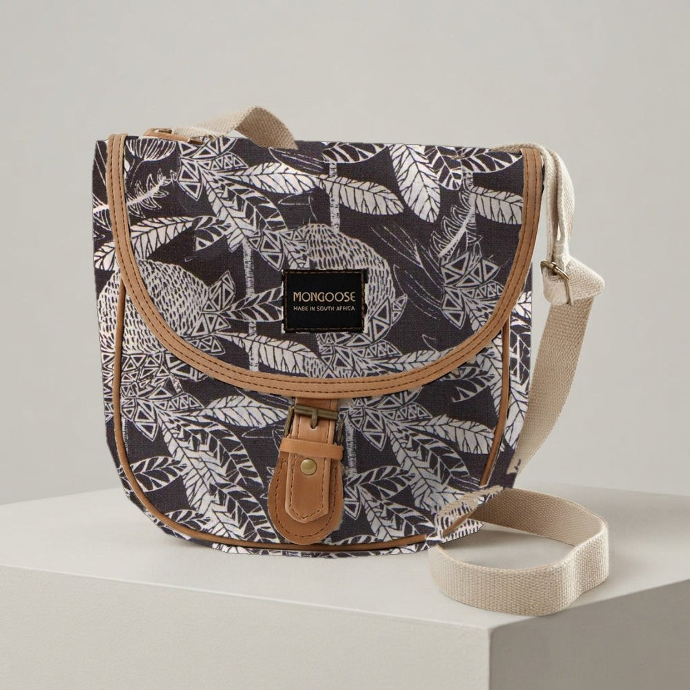 Mongoose Pom Pom Bag in Fynbos Cream-Charcoal