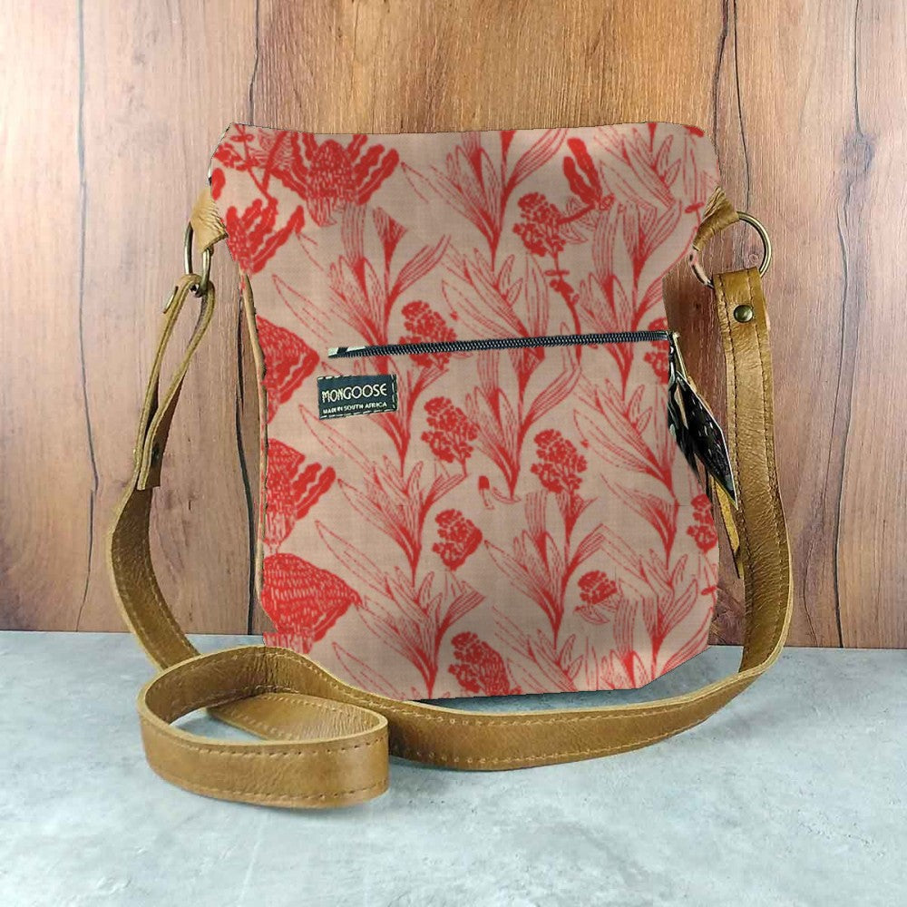 Mongoose Pouch Bag in Fynbos Red-Natural