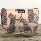 Mongoose Makeup Bag in Leopard Charcoal-Natural