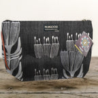 Mongoose Makeup Bag in Pincushion Cream-Charcoal