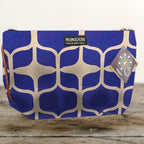 Mongoose Makeup Bag in Graphic Indigo-Natural
