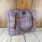 Mongoose Large Day Bag in Fishbone Indigo-Natural