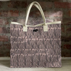 Mongoose Carry Beach Bag in Seeds Grey-Pebble