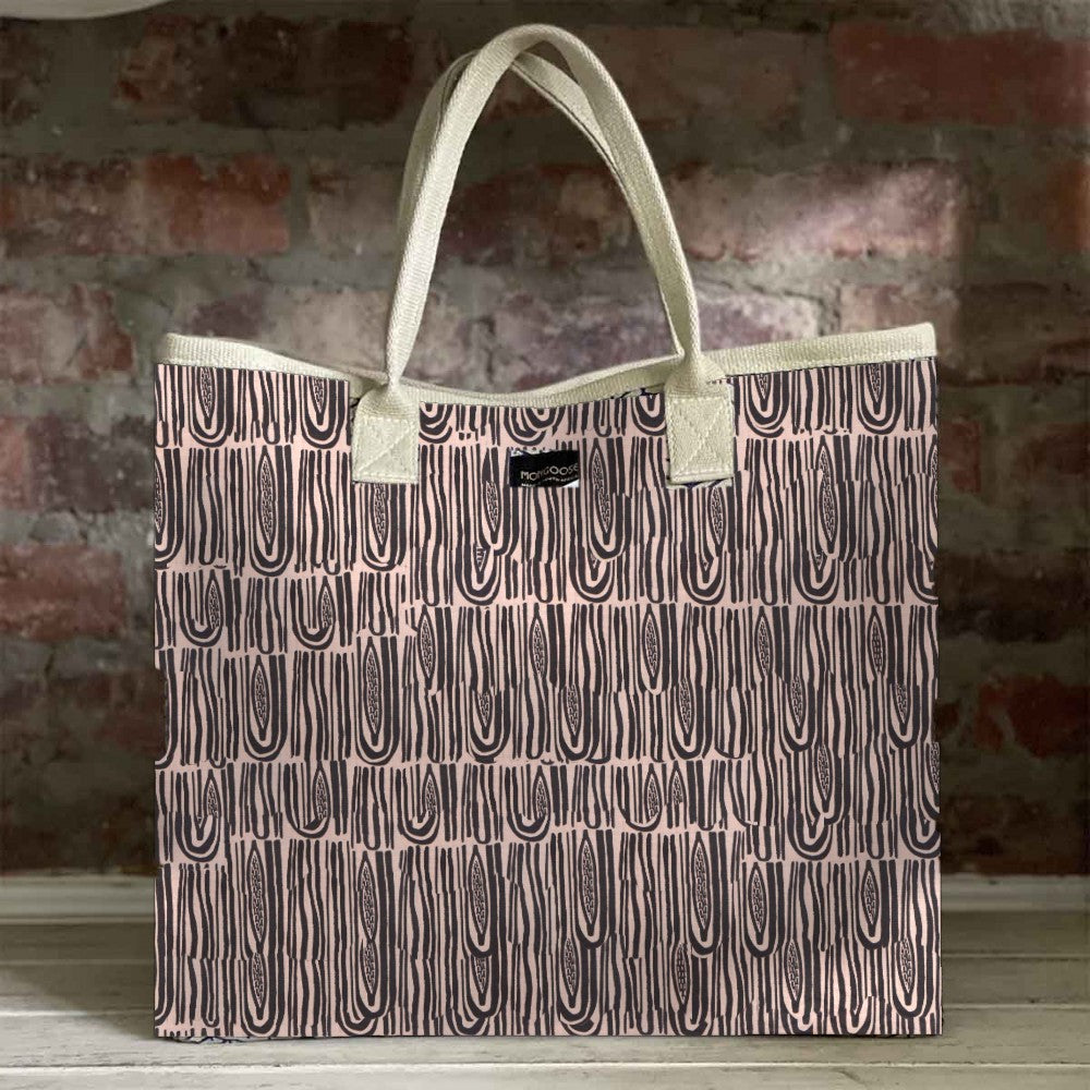 Mongoose Carry Beach Bag in Seeds Grey-Pebble