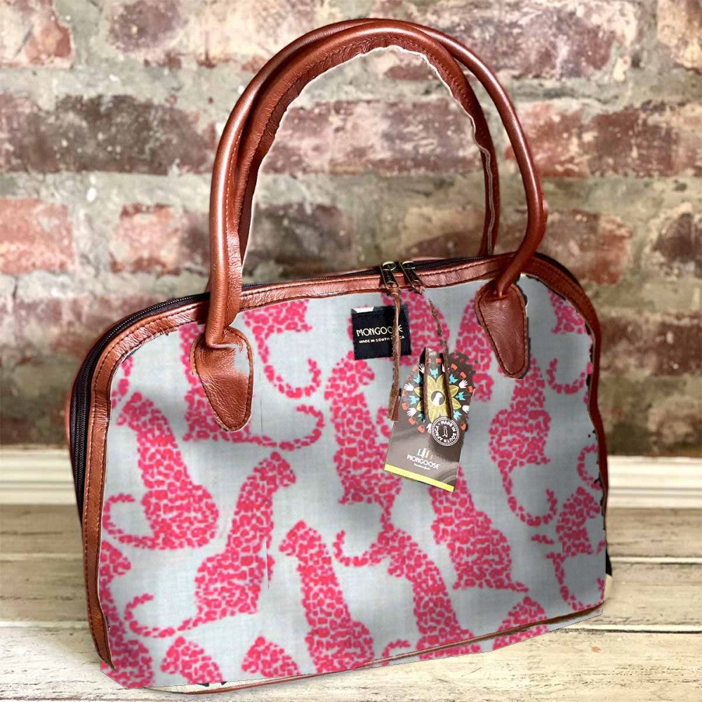 Mongoose Luca Bag in Leopard Coral-Mint