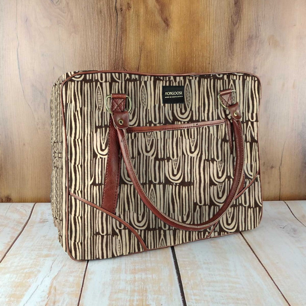 Mongoose Large Day Bag in Seeds Ivory-Charcoal