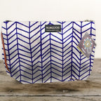 Mongoose Makeup Bag in Fishbone Indigo-Natural