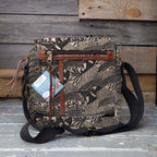 Mongoose Passport Cross Body Bag in Koru Charcoal-Natural