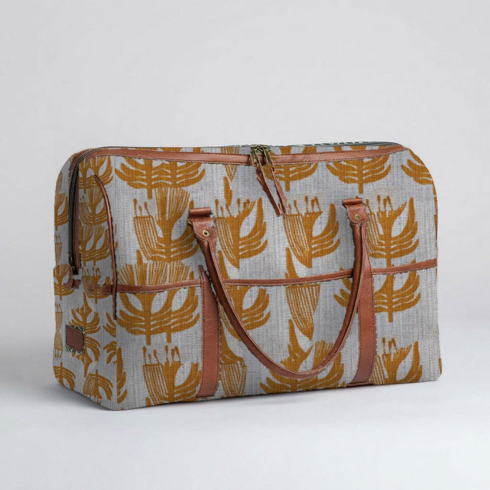 Mongoose Weekender Bag in Pincushion Lemon-Natural