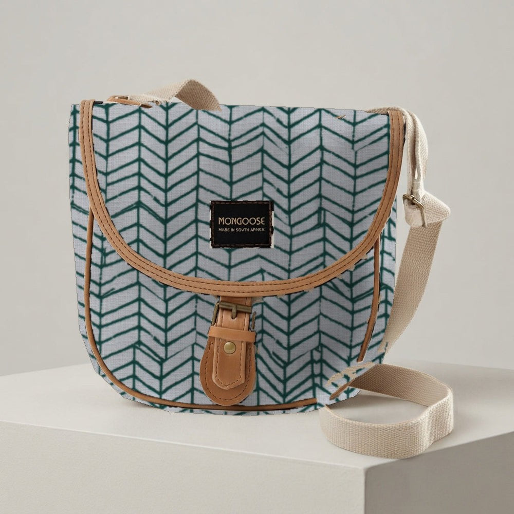 Mongoose Pom Pom Bag in Fishbone Avo-Natural