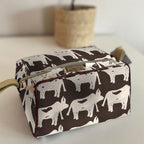 Mongoose Toiletry Bag in Nguni Cream-Charcoal