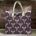 Mongoose Carry Beach Bag in Skull Cream-Charcoal