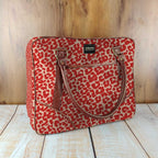 Mongoose Large Day Bag in Leopard Spots Red-Natural