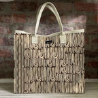 Mongoose Carry Beach Bag in Seeds Ivory-Charcoal