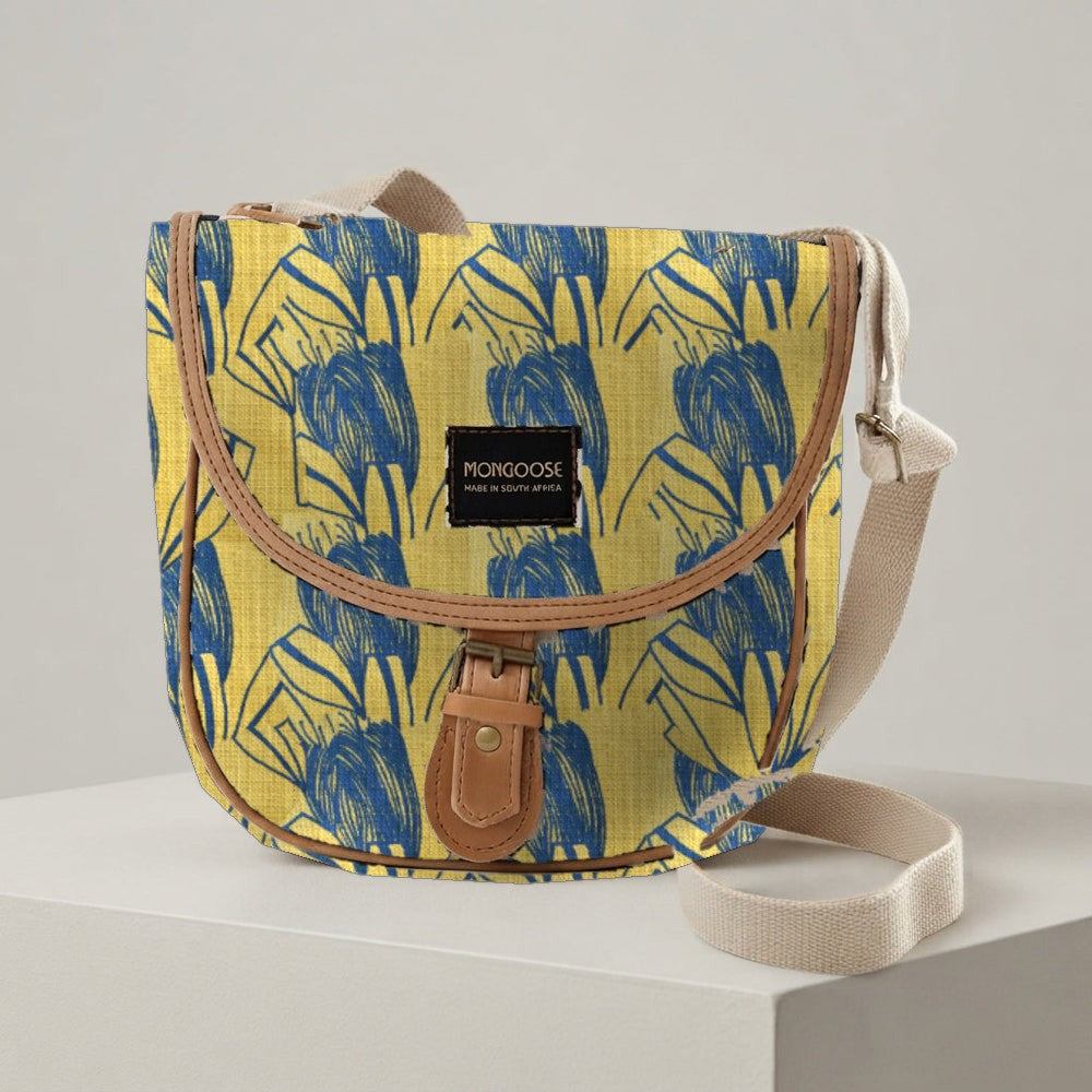 Mongoose Pom Pom Bag in SugarBush Teal-Mustard