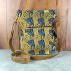 Mongoose Pouch Bag in SugarBush Teal-Mustard