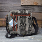 Mongoose Passport Cross Body Bag in Pincushion Charcoal-Natural