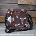 Mongoose Passport Cross Body Bag in Skull Cream-Charcoal