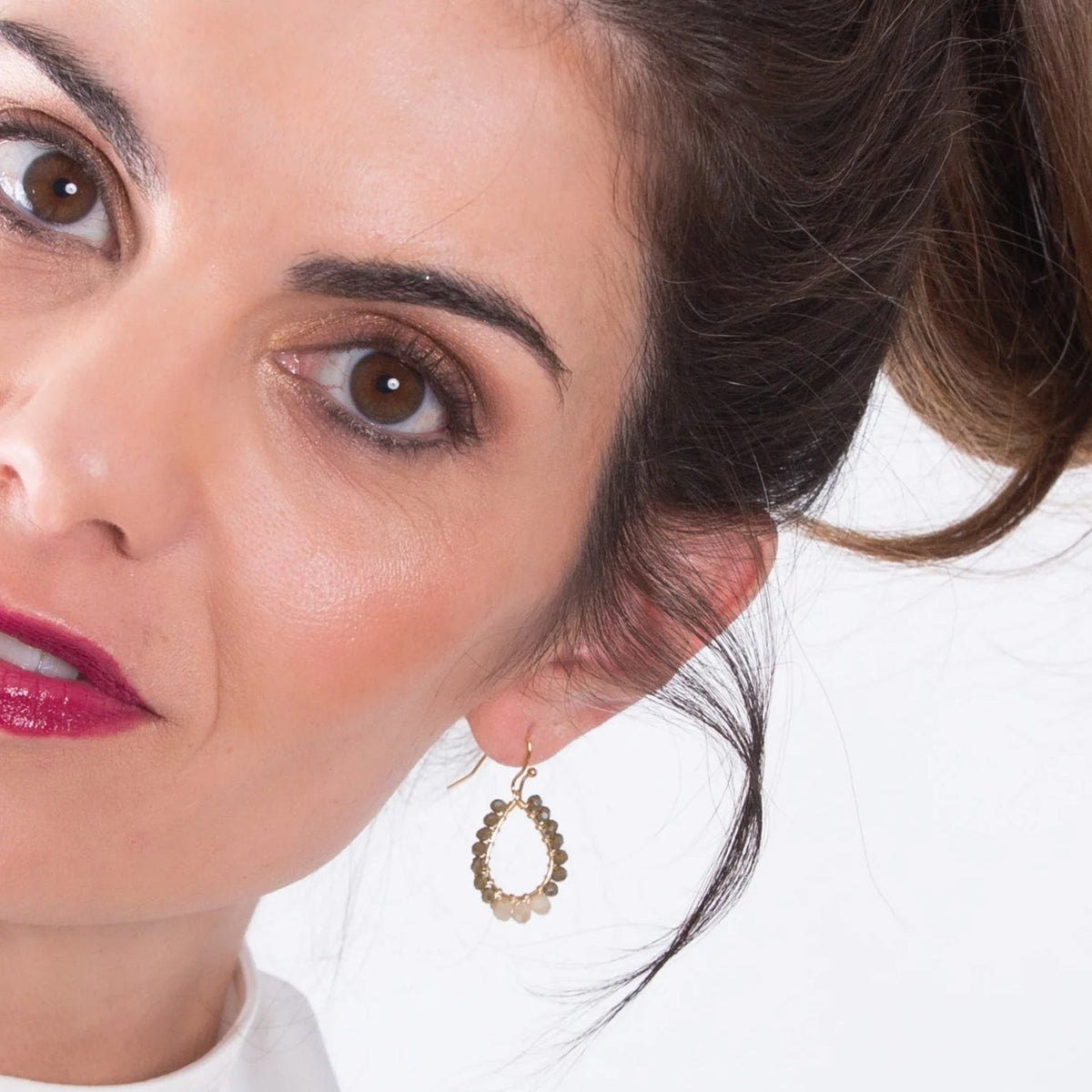 Aurora – Petite Teardrop Earrings – view 5