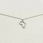 Africa Silhouette – Grey Silk Necklace – view 2