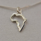 Africa Silhouette – Grey Silk Necklace – view 3
