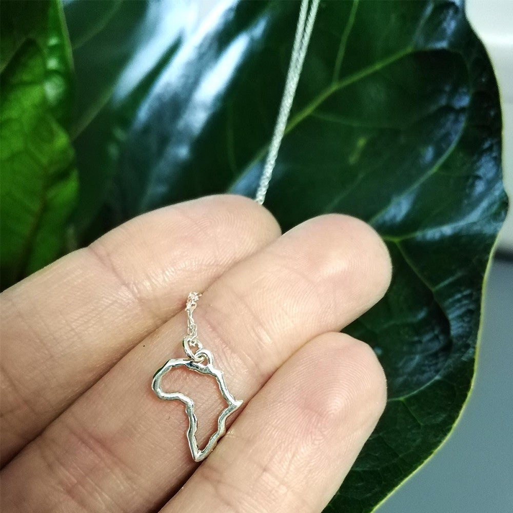 Africa Silhouette – Sterling Silver Necklace