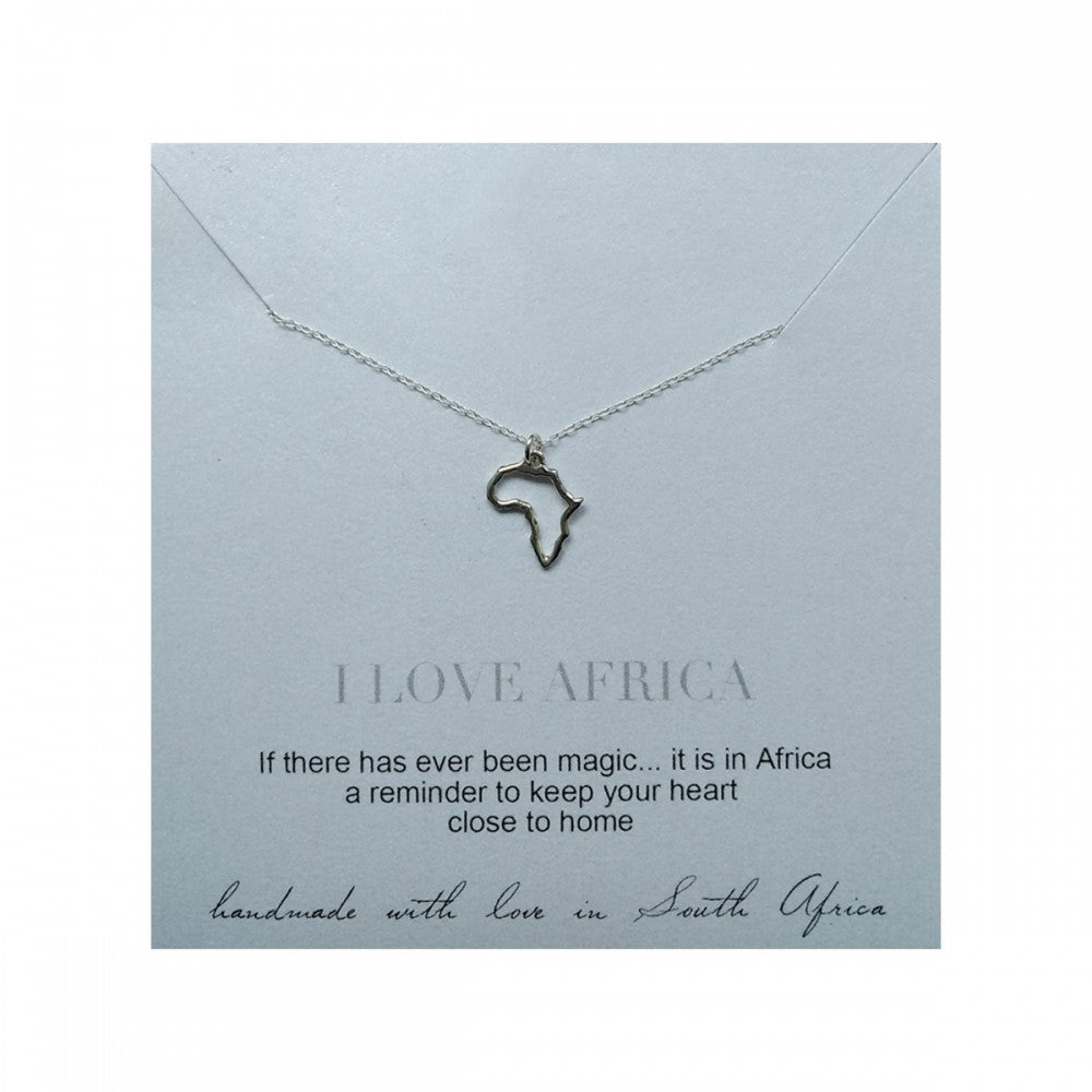 Africa Silhouette – Sterling Silver Necklace – view 2