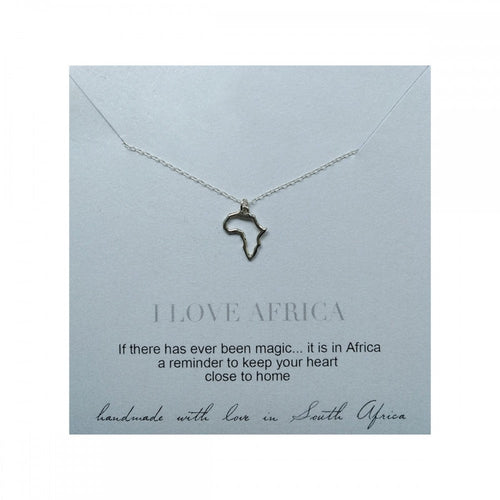 Africa Silhouette – Sterling Silver Necklace – view 2