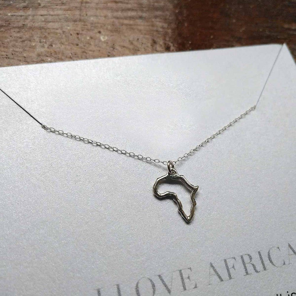 Africa Silhouette – Sterling Silver Necklace – view 3