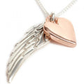 Angelwings & Heart – Sterling Silver Necklace
