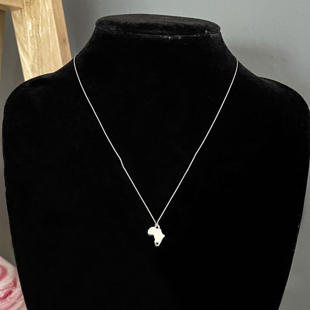 Dainty Africa – LOVE SA – Grey Silk Necklace – view 2