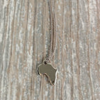 Dainty Africa – LOVE SA – Grey Silk Necklace – view 3