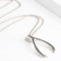 Dainty Wishbone – Sterling Silver Necklace