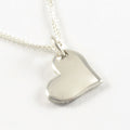 Sideways Heart – Sterling Silver Necklace